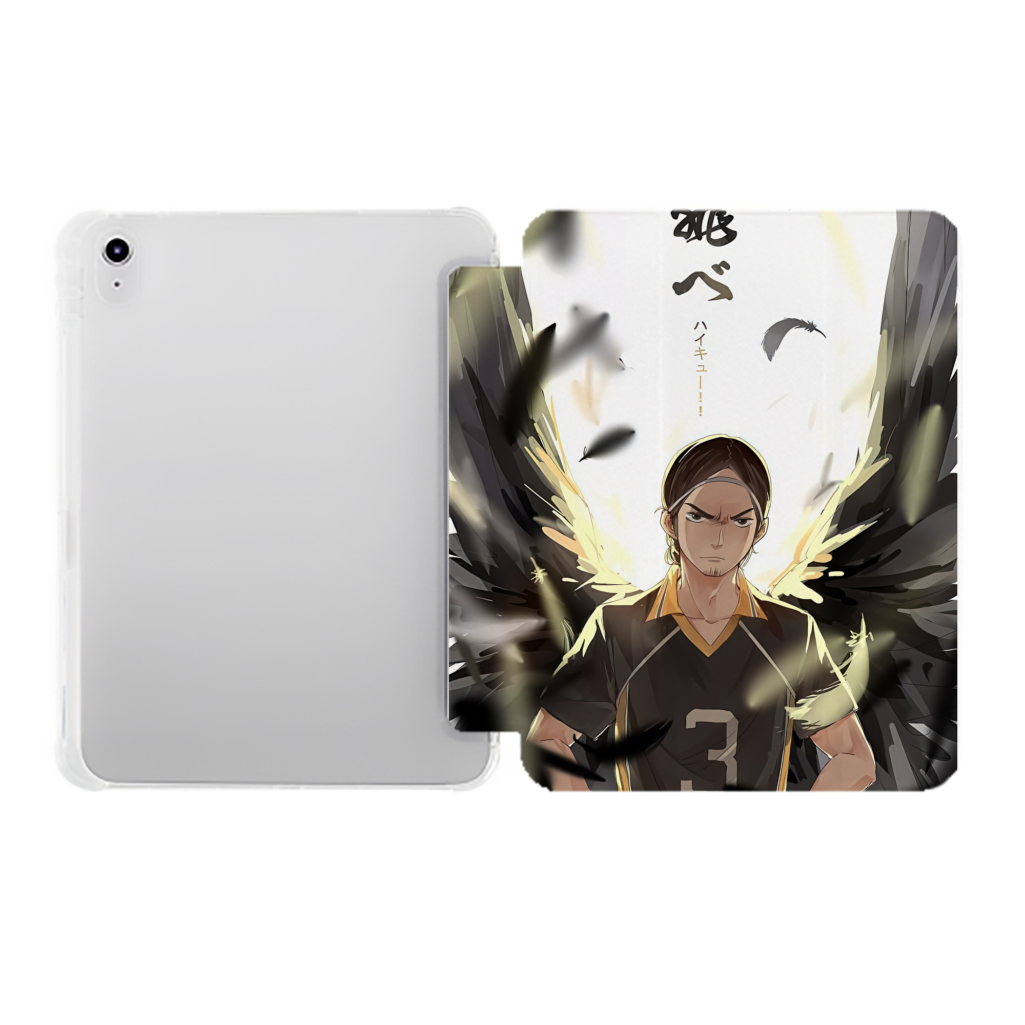 （画像用） ハイキュー!! Haikyu!! IPad ケース ペン収納付き 三つ折りスタンド PUレザー×シリコン 対応機種9.5/10.5/10.9インチ